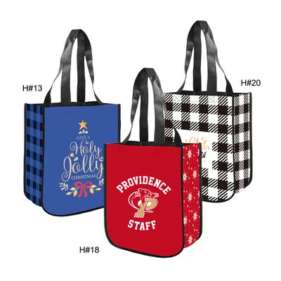 Christmas Design Gusset Non-woven Shopping Tote