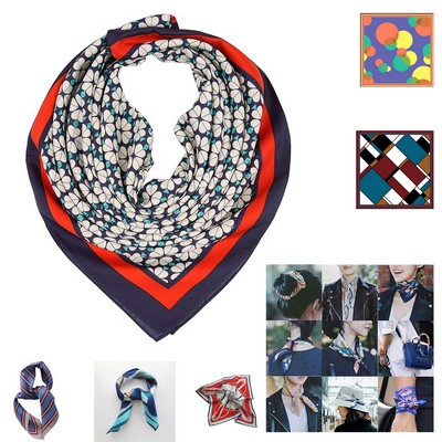 Custom Imitated Silk Digital printing Scarf Square Bandana 21" X 21"