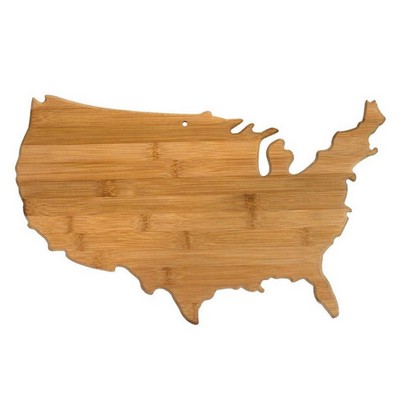 Usa Shape Bamboo Cutting Board