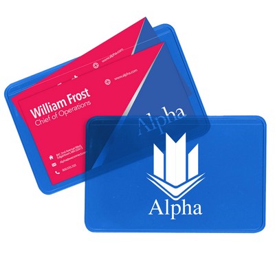 Translucent Vinyl Single Panel Business Card Case