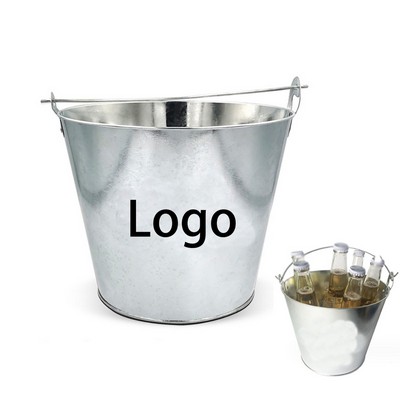 5 Quart Galvanized Metal Ice Bucket