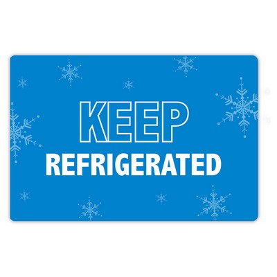 Stock Sticker Rectangle preprinted with "Keep Refrigerated" (2" x 3")