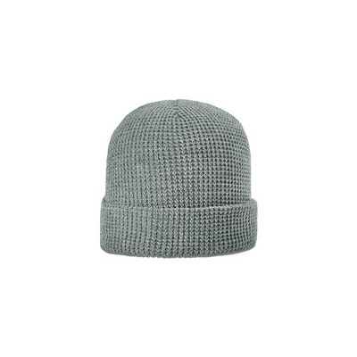 146 Waffle Knit Beanie With Cuff