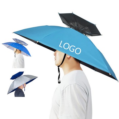 30 In Hands Free Head Umbrella Hat