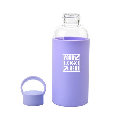 20 Oz. Glass Tumbler W/ Silicone Protective Sleeve