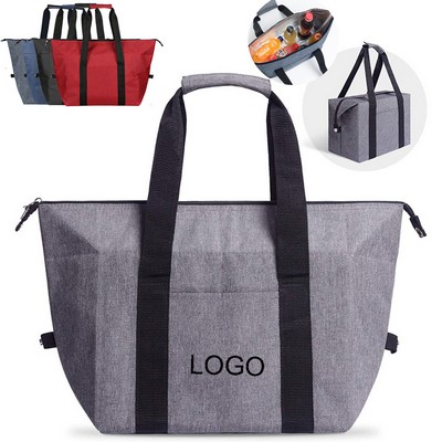 Large Capacity Oxford Cloth Insulated Cooler Tote Bag