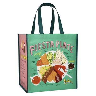 Custom 120g Laminated Non-Woven PP Tote Bag 12.5"x13"x8.5"