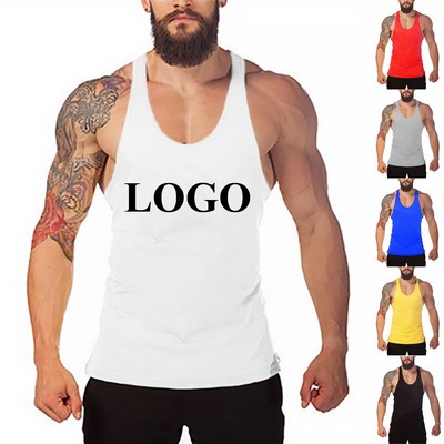 Men's Bodybuilding Gym Workout Tank Tops Y-Back Muscle Tee