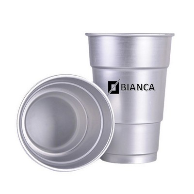 Reusable disposable recyclable aluminum cup