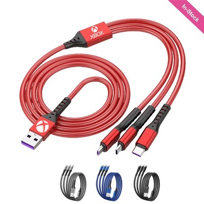 3-in-1 4ft Triplet Fast Charging and Data Cable Max 66W