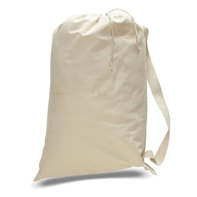 Small Heavy Canvas Drawstring Bag / Laundry Bag