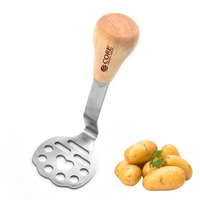 Portable Potato Masher with Wooden Handle