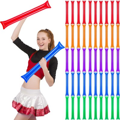 Colorful Thunder Sticks Thicken Plastic Cheersticks Inflatable Thunder Sticks