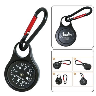 Compass Keychain w/ Carabiner