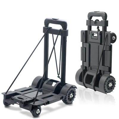 Iron Handle Folding Hand Cart W/ 4 Wheels