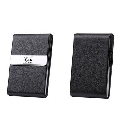 PU & stainless steel Business Card Case