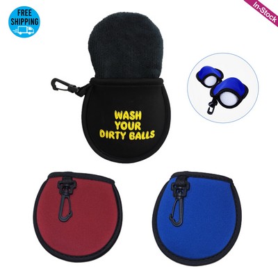 Neoprene Golf Ball Cleaning Pouch