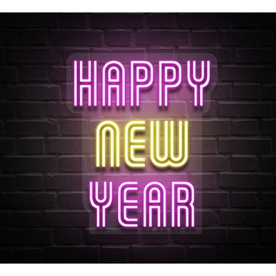 Happy New Year Bold Neon Sign