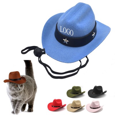 Large Felt Pet Cowboy Hat