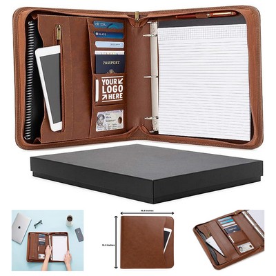 13.5 x 10.5 Inch Professional Faux Leather Padfolio Binder