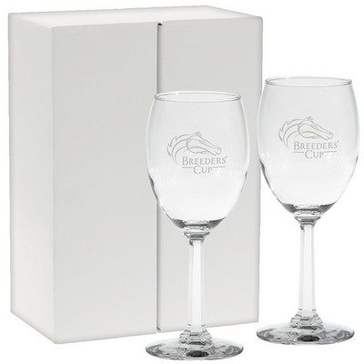 10 Oz. Etched Napa Valley Goblet Gift Set