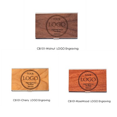 Personalized Wooden Business Card Holder