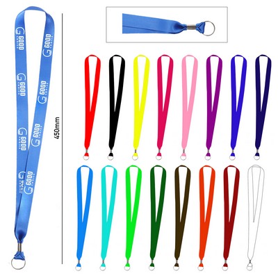 3/4'' Full Color Polyester Value Lanyard w/ Metal Circle Hook