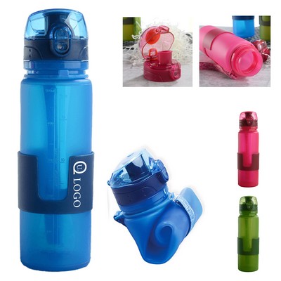 17Oz Blue Foldable Water Cup