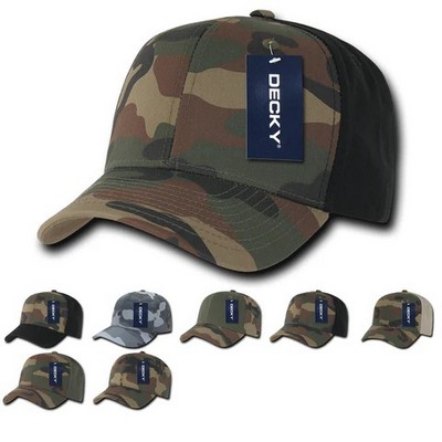 Decky Six Panel Baseball w/Camo Curve Bill