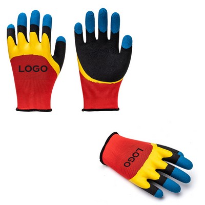 Safety Work Gloves Latex Coated