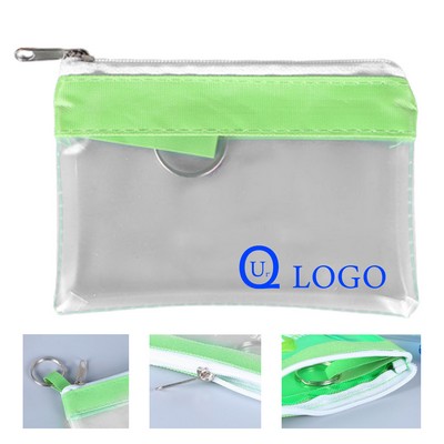 3-Tone Frosted Pvc Pouch W/Zipper Opening