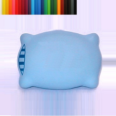 Foam Blue Pillow Shaped Stress Reliever