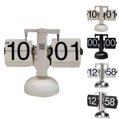 Retro Style Single Leg Flip Clock For Desk Decoration