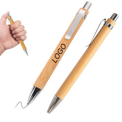 Bamboo Click Action Ballpoint Pen-Black Ink