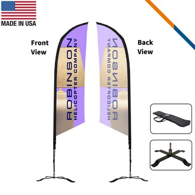 9' Marigold Single-Sided Angle Flag