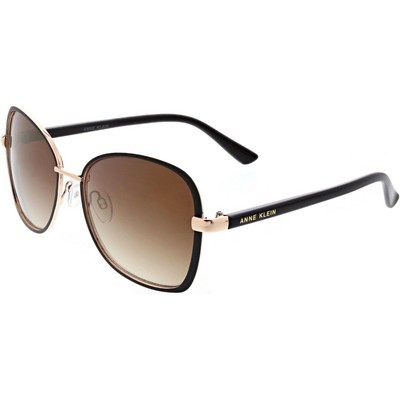 Anne Klein® Women's Gold & Black Sunglasses