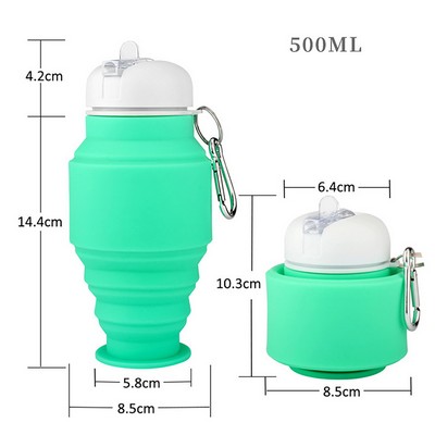 Collapsible Drink Flask With Carabiner