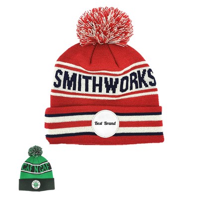 Pom Pom Winter Beanie Hat