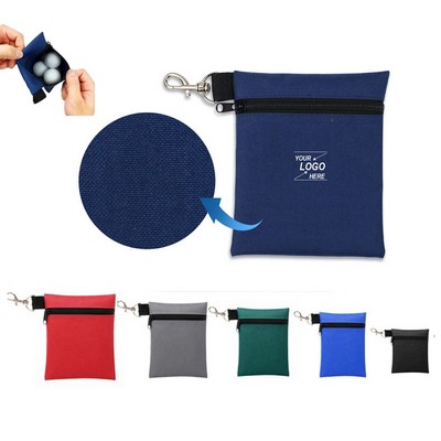 Golf Ball Holder Zipper Pouch