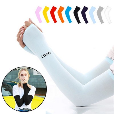 UPF 50 Cooling Compression Arm Sleeves w/Thumb Loop