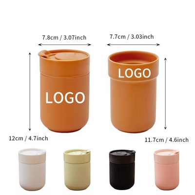 Silicone Ceramic Cup With Lid