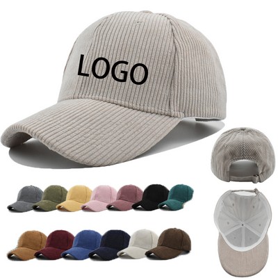 Winter Warm Corduroy Baseball Cap