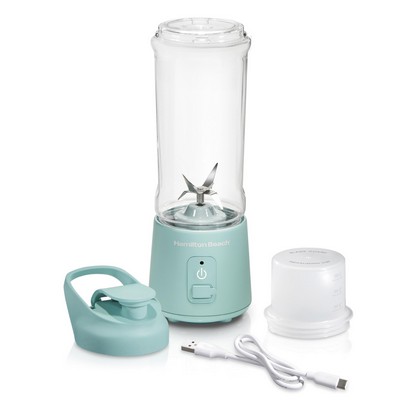 Hamilton Beach Blend Now Portable Cordless Blender, Usb Rechargeable, 16 Oz. Jar With Travel Lid, Aq