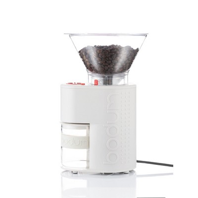 Bodum Bistro Electric Burr Coffee Grinder Off White