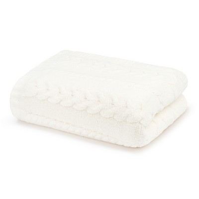 Throws - Wide Cable - Solid - Kash-lounge™ - Ivory