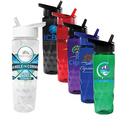 24 oz. Poly-Saver PET Bottle with Straw Cap, Full Color Digital