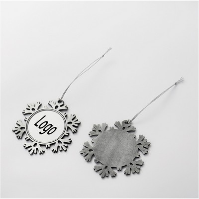 White Snowflake Holiday Ornament