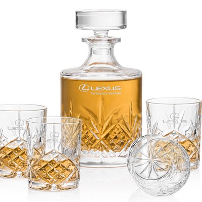 Brinkley Decanter & 4 On-the-Rocks