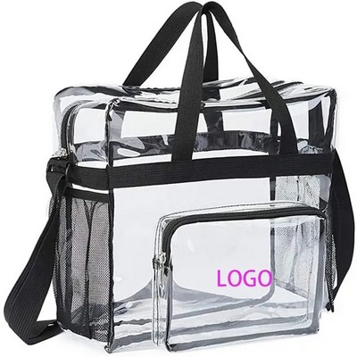 Clear PVC Tote Bag with Reinforced Straps