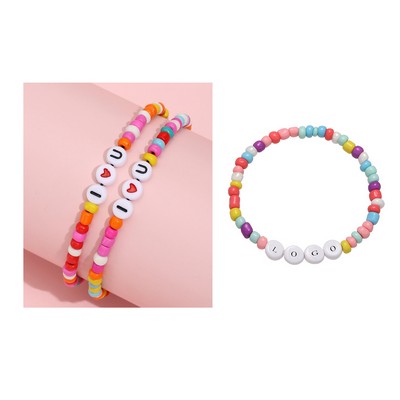 Rainbow Alphabet Beads Bracelet